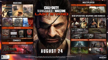 The Final Season for Call of Duty: Vanguard and Warzone goes Live on August 24 from Activision
