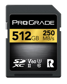 ProGrade Digital announces a higher capacity SDXC UHS-II V60 512GB Memory Card