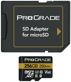 ProGrade Digital Announces Faster microSDXC, UHS-II, V60 Memory Cards Plus Addition of 256GB Capacity